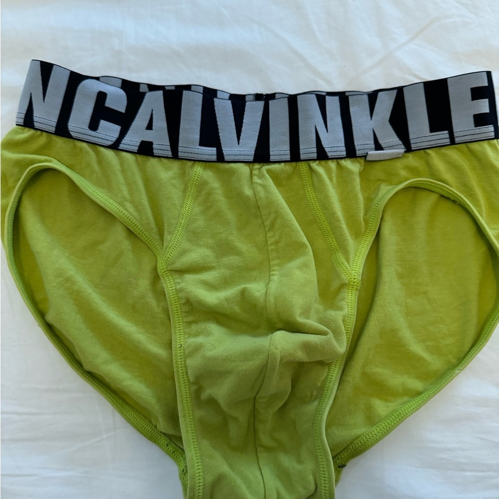 Well loved green ck briefs